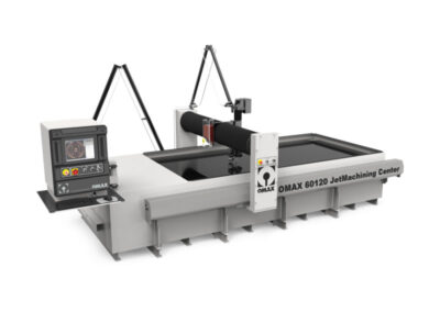 OMAX 60120 large-format abrasive waterjet table at Essex Bay Engineering